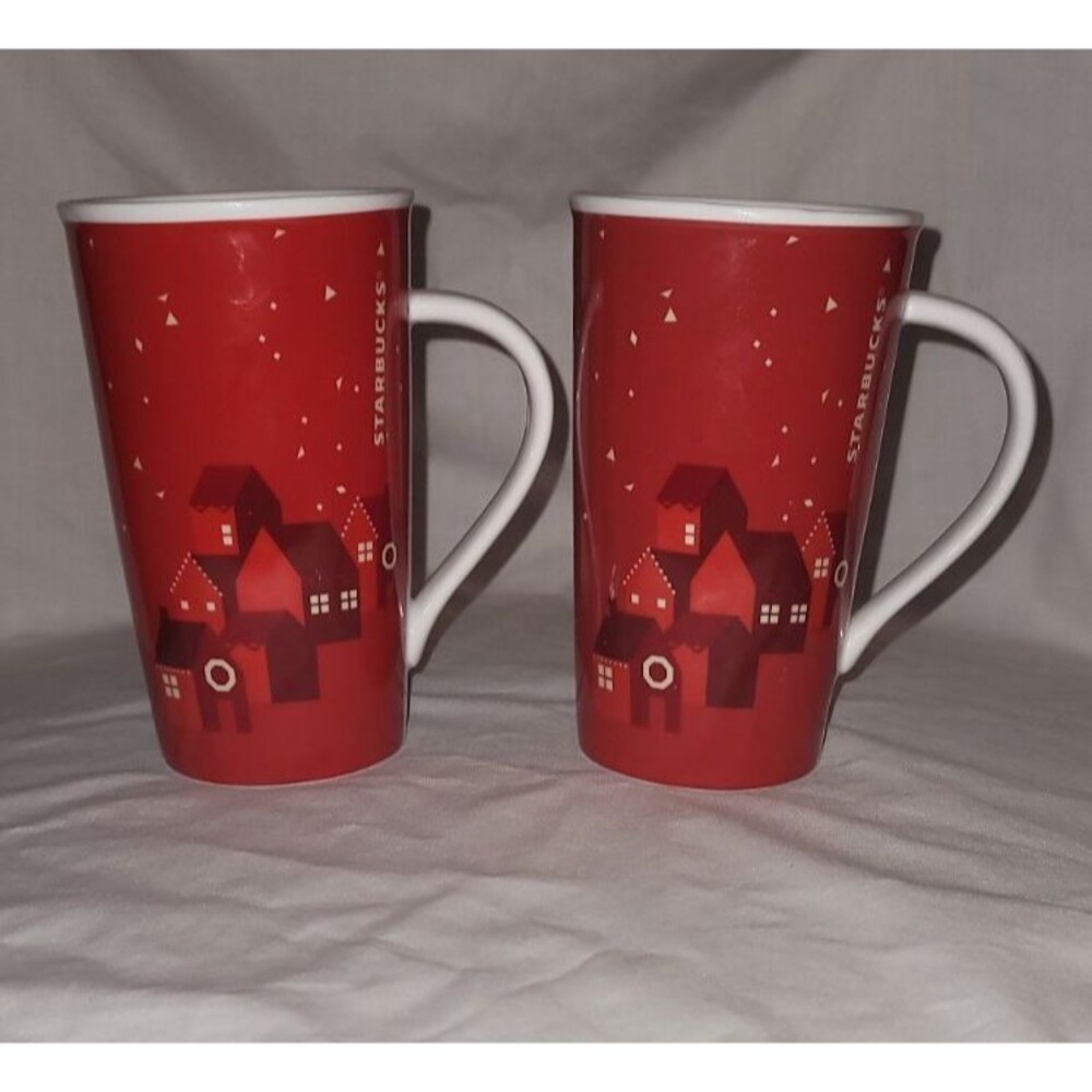 Starbucks Coffee Mug Venti 16oz Christmas Mug Cup Holiday Houses Collector 2013